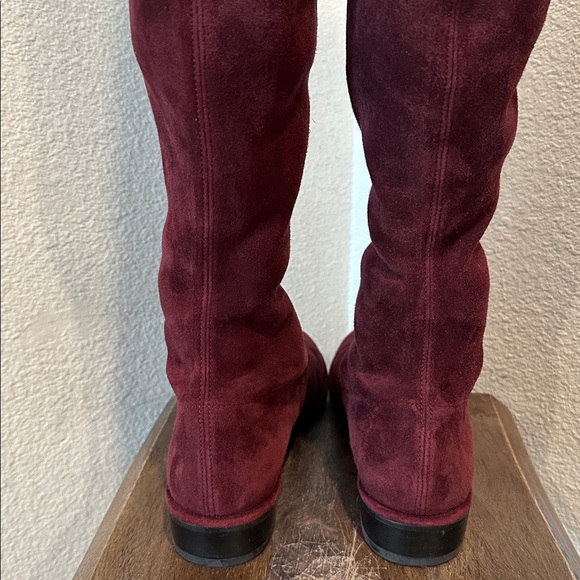 Stuart Weitzman Lowland over-the-knee boot Burgundy suede Women’s Size 6.5 - Picture 6 of 12